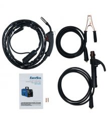 EnerSol Сварочный инверторный полуавтомат EWM-130AFDS (проволока 0.8мм + электрод 4мм) 20-160А 5.1кВт 160-260В 5.49кг