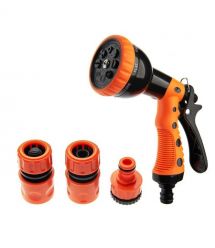 SEQUOIA Ороситель ручной SWSKIT3 пистолетный пластик цинк 8 режимов регулировки напора воды коннектор 2шт штуцер 0.3кг