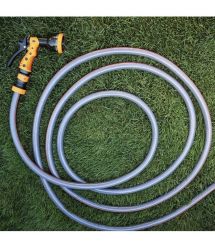 SEQUOIA Ороситель ручной SWSKIT3 пистолетный пластик цинк 8 режимов регулировки напора воды коннектор 2шт штуцер 0.3кг