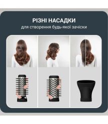 Rowenta Rowenta hair dryer brush Brush Active, 1000W, 3 modes, ioniz-i, cold blowing, rotation nozzle, ceramics, black