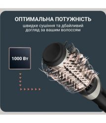 Rowenta Rowenta hair dryer brush Brush Active, 1000W, 3 modes, ioniz-i, cold blowing, rotation nozzle, ceramics, black