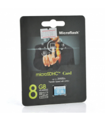 Карта памяти Microflash Micro SD cкорость передачи данных 28MB / s, class10, 8G