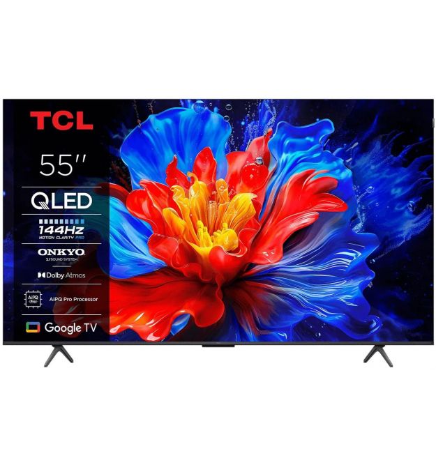 TCL Телевізор 55" TCL QLED 4K 144Hz Smart Google TV Titan ONKYO sound