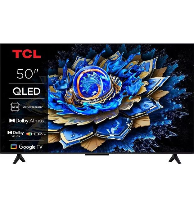 TCL Телевізор 50" TCL QLED 4K 60Hz Smart Google TV Black