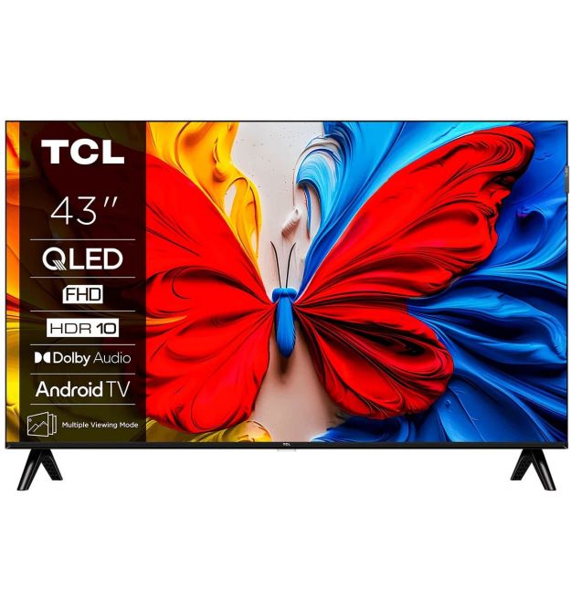 TCL Телевізор 43" TCL QLED FHD 60Hz Smart Android TV Black