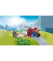 LEGO Конструктор LEGO Spidey Павук на мотоциклі проти Носорога