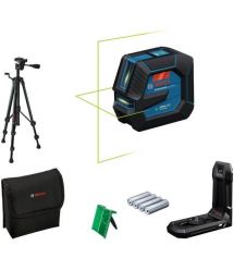 Bosch Нівелір лазерний Bosch Professional GLL 20-22 G 3.7В/4АА до 20м ±0.3мм/м зелений промінь чохол штатив IP 65 0.59кг