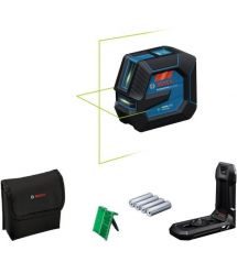 Bosch Нівелір лазерний Bosch Professional GLL 20-22 G 3.7В/4АА до 20м ±0.3мм/м зелений промінь чохол IP 65 0.59кг