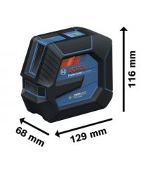 Bosch Нівелір лазерний Bosch Professional GLL 20-22 G 3.7В/4АА до 20м ±0.3мм/м зелений промінь чохол IP 65 0.59кг