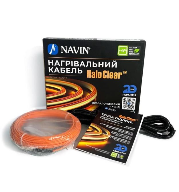 Navin Кабель нагревательный Navin HaloClear 18/100 двухжильный для систем отопления 0.7м кв, 5.6м 100Вт 230В