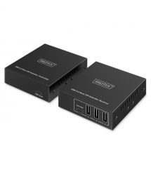 Digitus Удлинитель USB 3.2 Gen1, для использования с кабелем Cat6A, до 100 м, 3 х USB-A, 1 x USB-C, черный