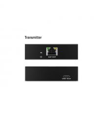 Digitus Удлинитель USB 3.2 Gen1, для использования с кабелем Cat6A, до 100 м, 3 х USB-A, 1 x USB-C, черный