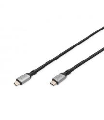 Digitus DIGITUS USB 4 connection cable, TypeC to TypeC, AL-Housing PP Braid 4K@60Hz, PD3.0, 20Gbits/s, 3m, bl.