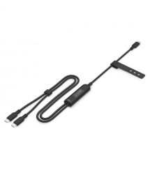 Digitus DIGITUS USB-C 2in1 Charging Cable, 140W, 1.8m USB 2.0, Nylon-braided, black