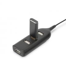 Digitus Концентратор USB 2.0, 4 порти, пасивний, чорний