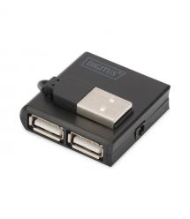 Digitus Концентратор USB 2.0, 4 порта, чорний