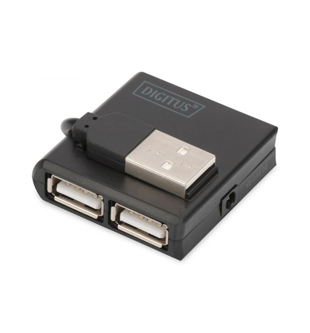 Digitus Концентратор USB 2.0, 4 порта, чорний