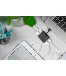 Digitus Концентратор USB 2.0, 4 порта, чорний