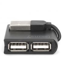 Digitus Концентратор USB 2.0, 4 порта, чорний