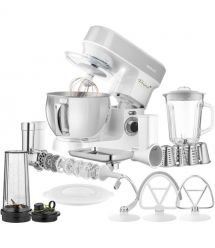 Sencor Кухонная машина 1200Вт, чаша-металл, корпус-пластик, насадок-19, подсветка, белый