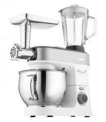 Sencor Кухонная машина 1200Вт, чаша-металл, корпус-пластик, насадок-19, подсветка, белый