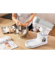 Sencor Кухонная машина 1200Вт, чаша-металл, корпус-пластик, насадок-19, подсветка, белый