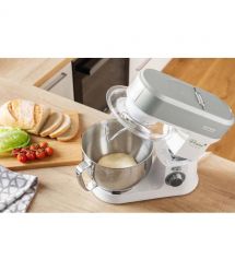 Sencor Кухонная машина 1200Вт, чаша-металл, корпус-пластик, насадок-19, подсветка, белый