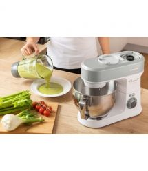 Sencor Кухонная машина 1200Вт, чаша-металл, корпус-пластик, насадок-19, подсветка, белый