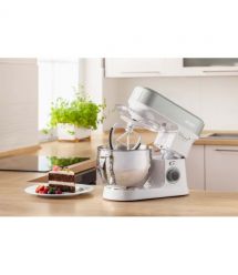Sencor Кухонная машина 1200Вт, чаша-металл, корпус-пластик, насадок-19, подсветка, белый
