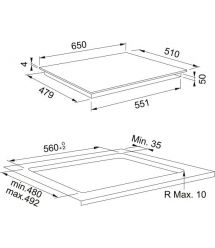 Franke Варильна поверхня Franke Smart FSM 654 I B BK, індукційна, Slider, Bridge, Power Limitation, чорна