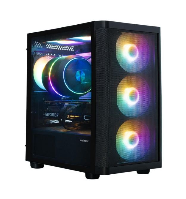 Zalman Корпус Zalman M4 SE без БП, 1xUSB3.0, 2xUSB2.0, 6x120мм FRGB, VGA 320мм, LCS ready, TG Side Panel, mATX, чорний