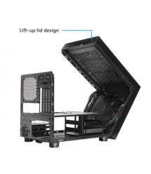 Chieftec Корпус The Cube CI-03B, без БП, 2xUSB3.0, 1xUSB3.2 Gen2 Type-C, 1x200мм HDB, VGA 335мм, LCS ready, mATX, черный