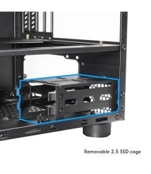 Chieftec Корпус The Cube CI-03B, без БП, 2xUSB3.0, 1xUSB3.2 Gen2 Type-C, 1x200мм HDB, VGA 335мм, LCS ready, mATX, черный