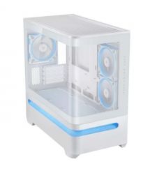 ASUS Корпус Prime AP202 Tempered Glas ARGB, без БЖ, 2xUSB3.2, 1xUSB Type-C, Tempered Glass side, mATX, білий 90DC00P3-B19000