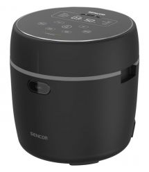 Sencor Рисоварка 350Вт, чаша-0.6л, LED дисплей, алюминий, нерж.сталь, пластик, черный