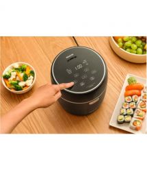 Sencor Рисоварка 350Вт, чаша-0.6л, LED дисплей, алюминий, нерж.сталь, пластик, черный