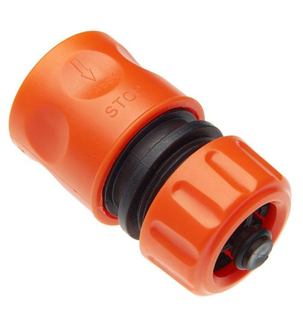 SEQUOIA Конектор для шланга SEQUOIA SWC1258A 1/2'-5/8' з аквастопом однокомпонентний пластик 0.03кг