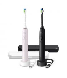 Philips Philips toothbrush electric Sonicare 3100 series, set, 2pcs in a set, black, pink