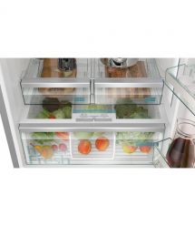 Siemens Siemens Ref with bottom freezer, 186x75x78, ref-357L, freez.-169L, 2doors, C, NF, display, inox