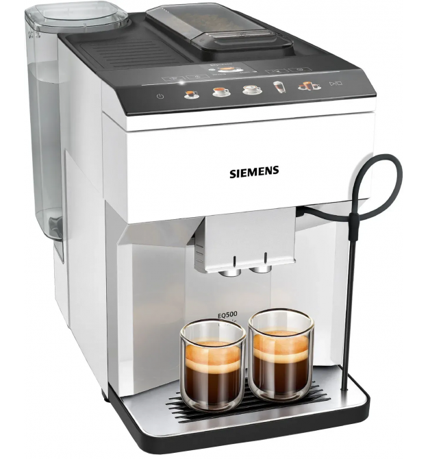 Siemens Кофемашина 1.9л, зерно + молотая, автомат.капучинатор, авторецептов - 10, белый