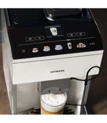 Siemens Кофемашина 1.9л, зерно + молотая, автомат.капучинатор, авторецептов - 10, белый
