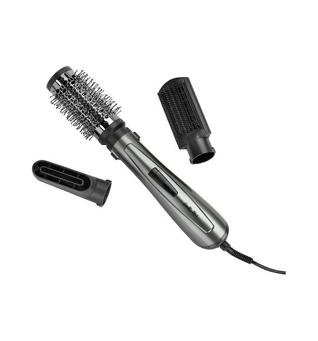 BaByliss Фен-щетка Xanadu, 1000Вт, 2 режима, холодный обдув, 2 насадки, серый