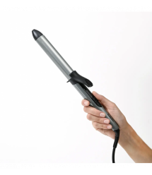BaByliss Xanadu curling iron, 46W, 6 temperature settings, D -25mm, 160-210°C, metal, gray