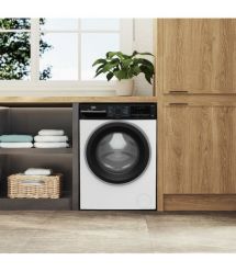 Beko Стиральная машина фронтальная, 9 кг, 1400, A, 55 см, дисплей, пар, инвертор, WIFI, белая