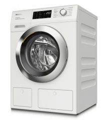 Miele Стиральная машина WEG 895 WCS фронтальная, 9кг, 1400, A+++, 63.6см, дисплей, инвертор, автодоз, люк хром, белый
