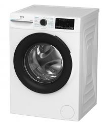Beko WM Beko front load, 8kg, 1400, A, 55cm, display, invertor, steam, white