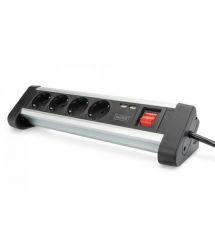 Digitus Блок розеток Office, 4xSchuko 16A, 2xUSB 2A, выключатель, 1.5м, вилка Schuko