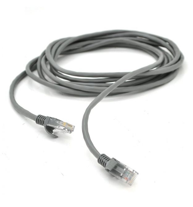 Патч-корд литий RITAR, UTP, RJ45, Cat.5e, 7,5 m, сірий, Cu (мідь) Q50