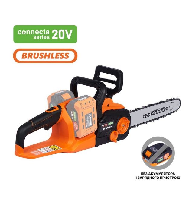 SEQUOIA Пила цепная аккумуляторная SBC4014BSO 40В(20В+20В) шина Oregon 35см 3/8" 15.0м/с ЗУ 3.68кг без АКБ и ЗУ