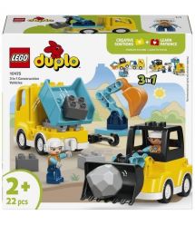 LEGO Конструктор LEGO DUPLO Town 3-в-1 Будівельна техніка